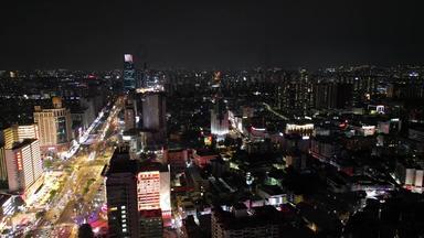 广东东莞城市夜景航拍